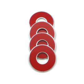 Get Outside Games 4 VVashers - Washer Toss/Washer Game Washers (Red, 4 VVashers with Container)