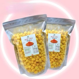 Vietnamese Spicy Butter Toasted Macaroni Snack 7.05oz/bag - Nui Sấy Mắm Ớt 200g/túi - Weight: 200g