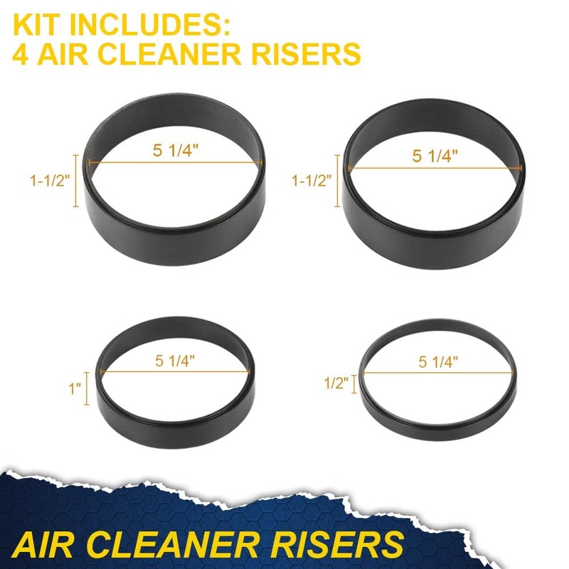 PIT66 4Pcs Air Cleaner Spacer Plastic Compatible with Edelbrock Holley