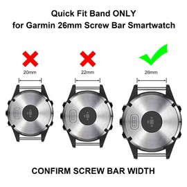 TRUMiRR Watch Band for Fenix 8 51mm / 7X / 6X Pro / 5X Plus, 26mm Quick Fit Leather Watchband V-Pattern Strap for Garmin Instinct 3 Solar 50mm / Epix Pro / Enduro 3 / Descent Mk3i