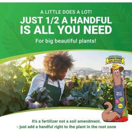 Pure Organic Worm Casting Fertilizer, Odor-Free, for Vegetables Gardens (12 lbs)