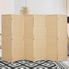 Corelax Room Divider Privacy Screen with Natural Bamboo,6 Panel Folding