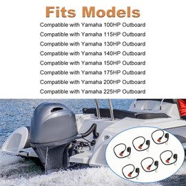 JDMON Set of 6 Ignition Coil Pack Compatible with Yamaha 100HP 115HP 130HP 140HP 150HP 175HP 200HP 225HP Outboard 2 stroke Replacement for 6R3-85570-01-00 6R3-85570-00-00