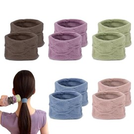 Mythya Ligas para el Cabello 10 Piezas, Ligas para Cola de Caballo sin Maltratar el Cabello, Una Gruesa Goma para el Pelo para Adornar la Muñeca, Accesorios para el Cabello para Niña y Mujer