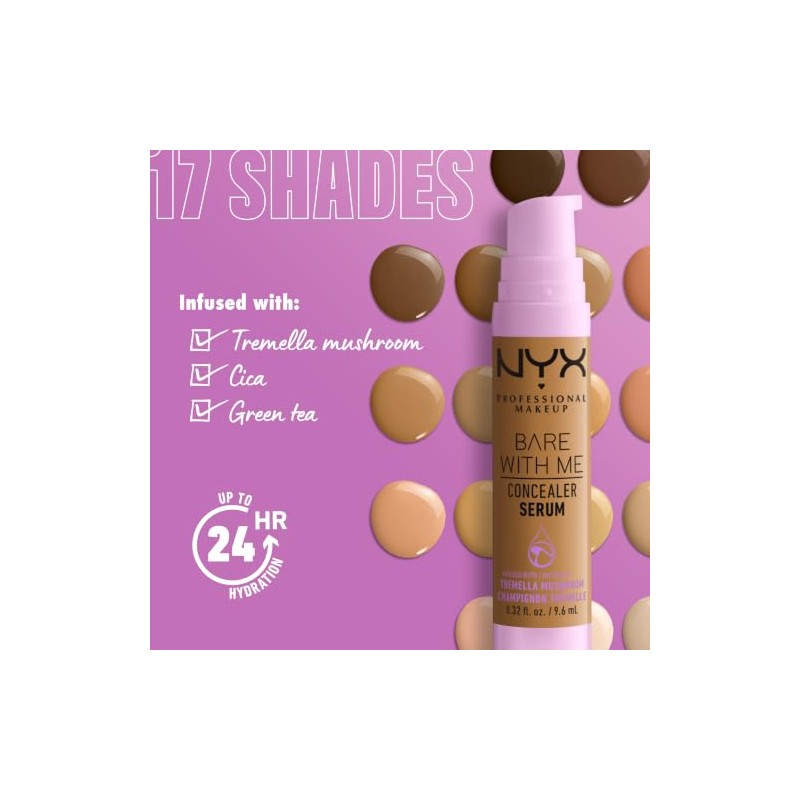 NYX Professional Makeup Bare With Me Concealer Serum 24H Medium