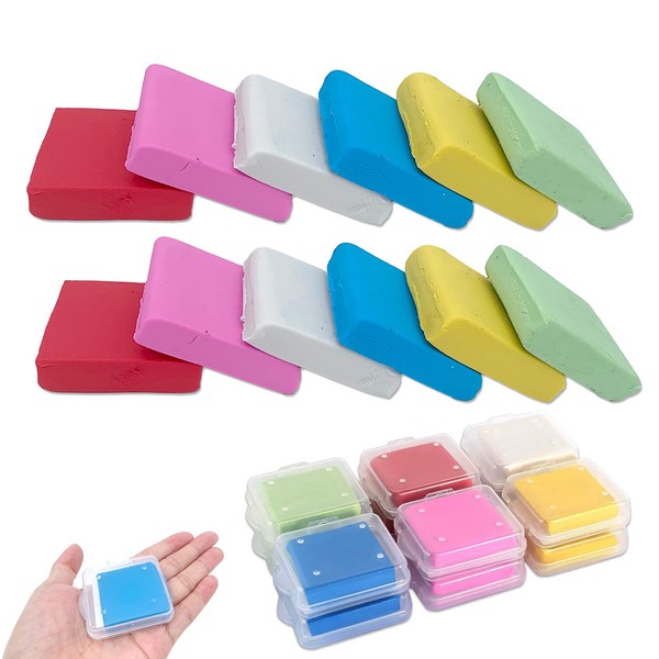 Kneading Eraser, 6 Colours, Classic Eraser, Pack of 24 Kneading