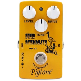 Pigtone PP-21 Super Overdrive Pedal de efectos de guitarra 9V DC True Bypass