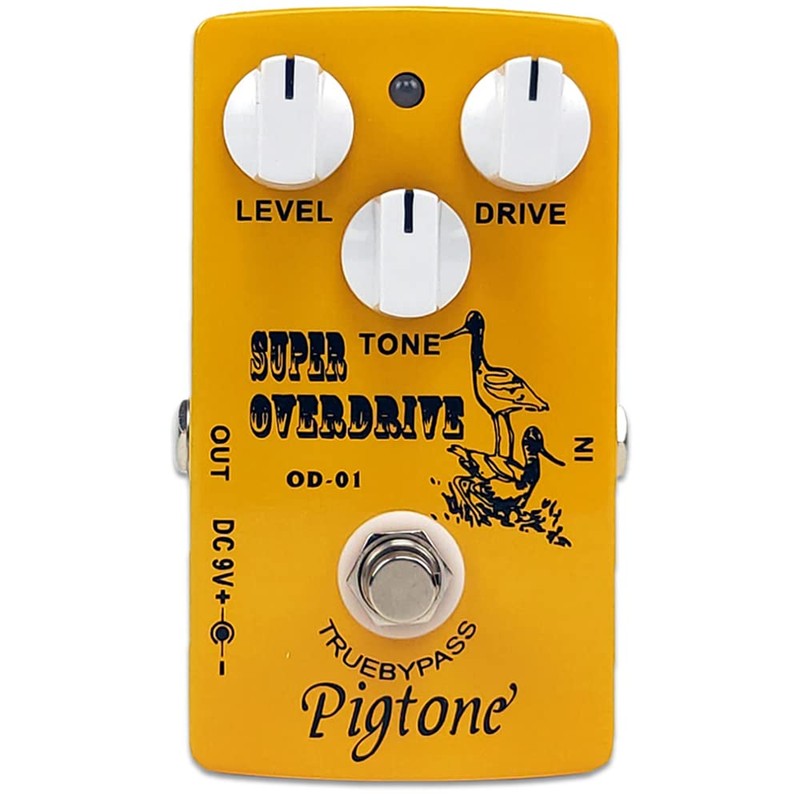 Pigtone PP-21 Super Overdrive Pedal de efectos de guitarra 9V