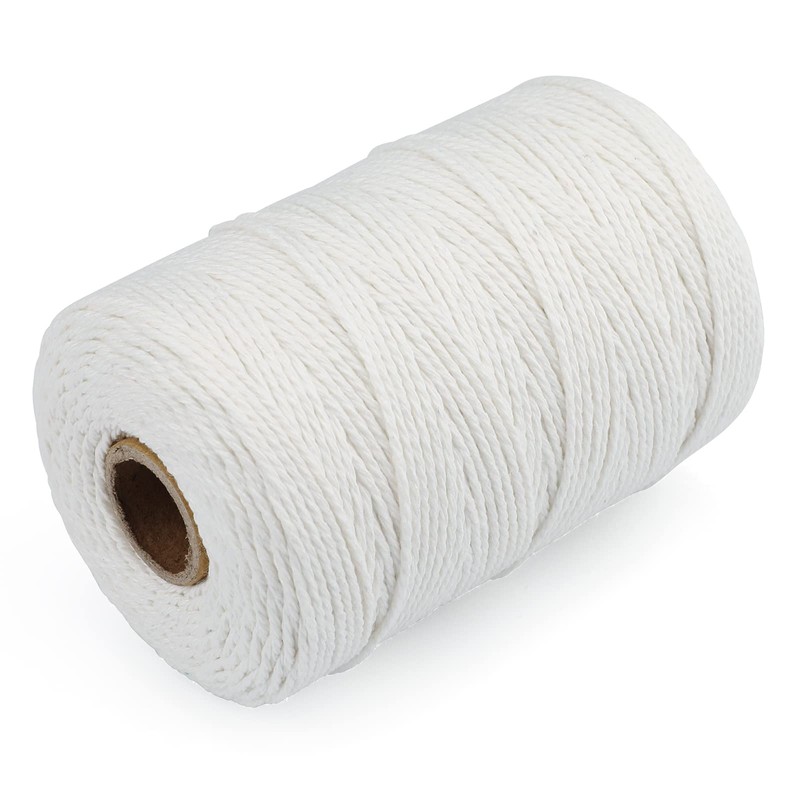 G2PLUS White String, 2MM 656 Feet White Cotton String, Cotton