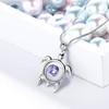 Aurora Tears Turtle Necklace 925 Sterling Sliver Animals Pendant Blue