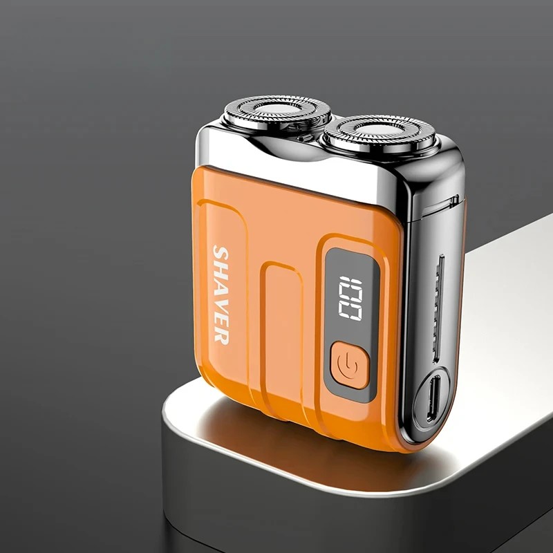 Mini Electric Shaver for Men – Rechargeable Dual Blade Beard