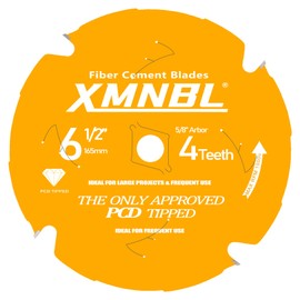 6-1/2 Inch Hardie Blade Fiber Cement Saw Blade, 4T PCD Tipped Replace for Diablo 6 1/2 Circular Saw Blade, for Fiber Cement Laminate Flooring, 5/8-Inch DMK Arbor, Polycrystalline Diamond Blade