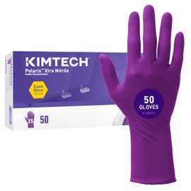 KIMTECH™ Polaris™ Xtra Nitrile Exam Gloves (62760), 7.5 Mil, Ambidextrous, 12", XS (50 Nitrile Gloves/Box)