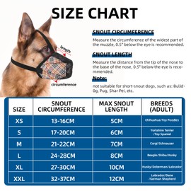 PET'S HUB Breathable Mesh Dog Muzzle, Ideal For Longer Nosed Dogs, Dog Muzzle, Training Muzzle Prevent for Barking Biting and Chewing. (Beige Strips, X-Large)