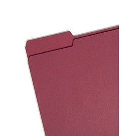 Smead File Folders 1/3 Cut Single-Ply Tab Maroon (100) De plástico - Carpeta (De plástico, Letter, 296 mm, 241 mm)