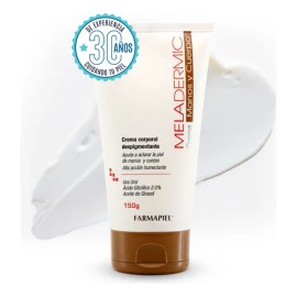 Crema Despigmentante Corporal Aclaradora Axilas, Ingles y Manos Meladermic 150g Todo Tipo de Piel Ácido Glicólico y Humectante