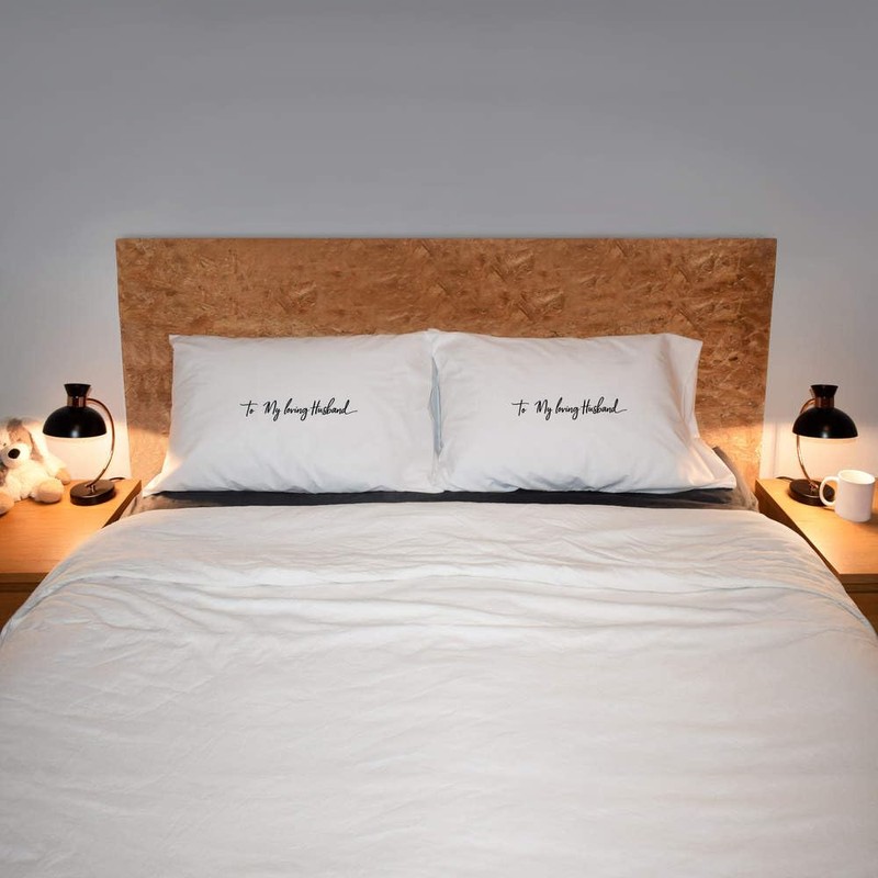 2 x 'To My Loving Husband' Cotton Pillow Cases (PW00039068)