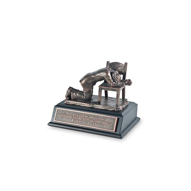 Lighthouse Christian Products Praying Woman Seeking God Bronzelike Finish 5