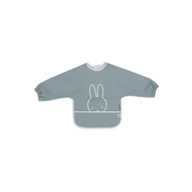 Jollein Lätzchen Mit Ärmeln Baby - Miffy Peekaboo, Sea Green - Lätzchen Wasserdicht - Mit Klettverschluss - Babylatz - Sabberlätzchen Baby
