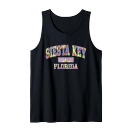 COLORFUL SIESTA KEY FLORIDA 1952 TIE DYE BEACH Tank Top