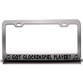 Custom Brother - GOT Glockenspiel Player with Music Note Metal Car SUV Truck License Plate Frame Ch z41