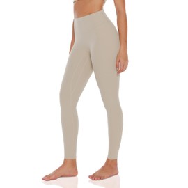 ENERBLOOM Workout Yoga Leggings for Women High Waisted Compression Pants 25"/28" Cream Feeling Tight No Front Seam X-Small