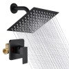 Unbranded Shower Faucet Set Black Rain Shower Head Combo with