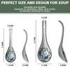 Chinese Soup Spoons Set of 8 Ceramic Spoons for Ramen