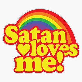 Generic Satan Loves Me! Sticker Decal Bumper Sticker 5 inch