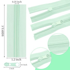Syhood 36 Yards 12 Pieces #5 Sewing Zippers Assorted Nylon Zippers Lightweight Zippers 120 Plastic Zipper Sliders Christmas Stocking Stuffers Gifts for Women Men Sewing Supplies(Macaron Color)