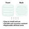 LEQMG Nylon Louvered Thru Vent,Plastic White Flush Marine Boat Vent,Free