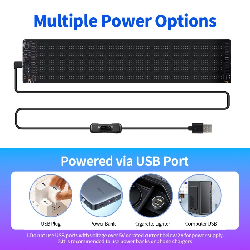 Daybetter RGB LED 16*32 512LEDs IP65 Waterproof USB Flexible Pixel