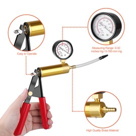 Brake Bleeder Kit Brake Bleeder Vacuum Bleed Test Kit, Hand Held Vacuum Pressure Pump Tester Tool, Hand Held Brake Bleeder Tester for Automotive Motorbike with Gauge Hoses Connector