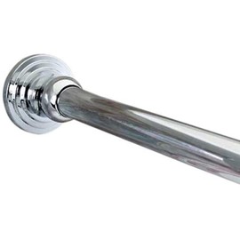 Dynasty Hardware DYN-SR60-CM 1-Inch Diameter Shower Curtain Rod And Mounting Brackets, 60-Inch, Polished Chrome