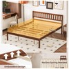 Giantex Queen Wood Platform Bed Frame with Headboard, Mid Century
