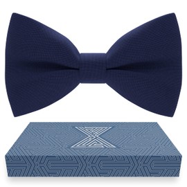 Mens Bow Ties for Men Kids Boys Cute Bowtie Expands Our Color Line Deep Natural Blue Bowties and Electric Royal Blue Clip on Bow Tie - shop Bow Tie House (Medium, Navy Blue)
