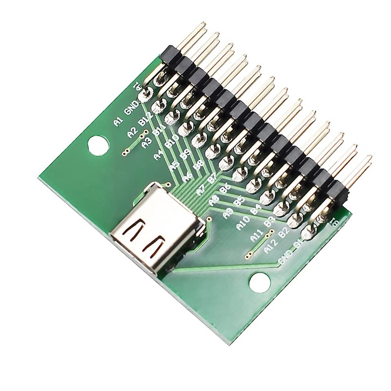 WLGQ USB 3.1 TYPEC hembra con placa de prueba PCB