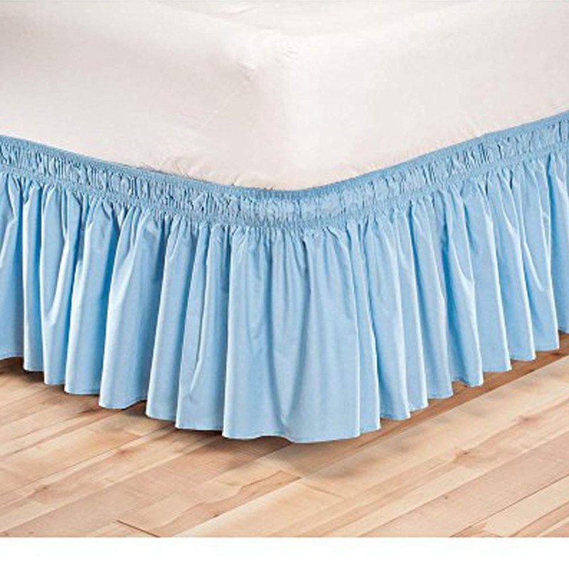 Pleated Three Sides Fabrics Wrap Around Style Egyptian Cotton Elastic