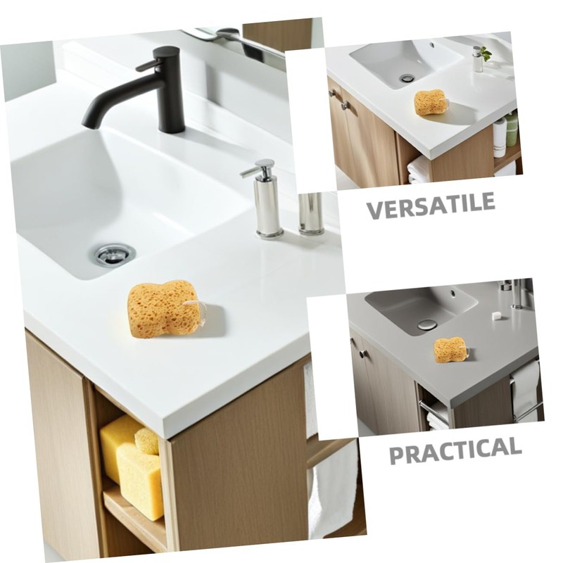 Healvian 2pcs Natural Honeycomb Sponge Exfoliating Body Scrubber for Shower