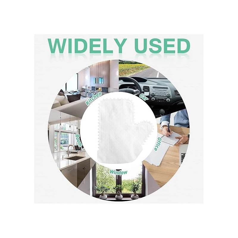 Patelai 60PCS White Microfiber Dusting Gloves Dual-Sided Cleaning Mitts