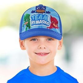 PJ Masks Baseball Cap and Adjustable Toddler Hat with Blue Sunglasses, 2-4 Or Boy for Kids Ages 4-7