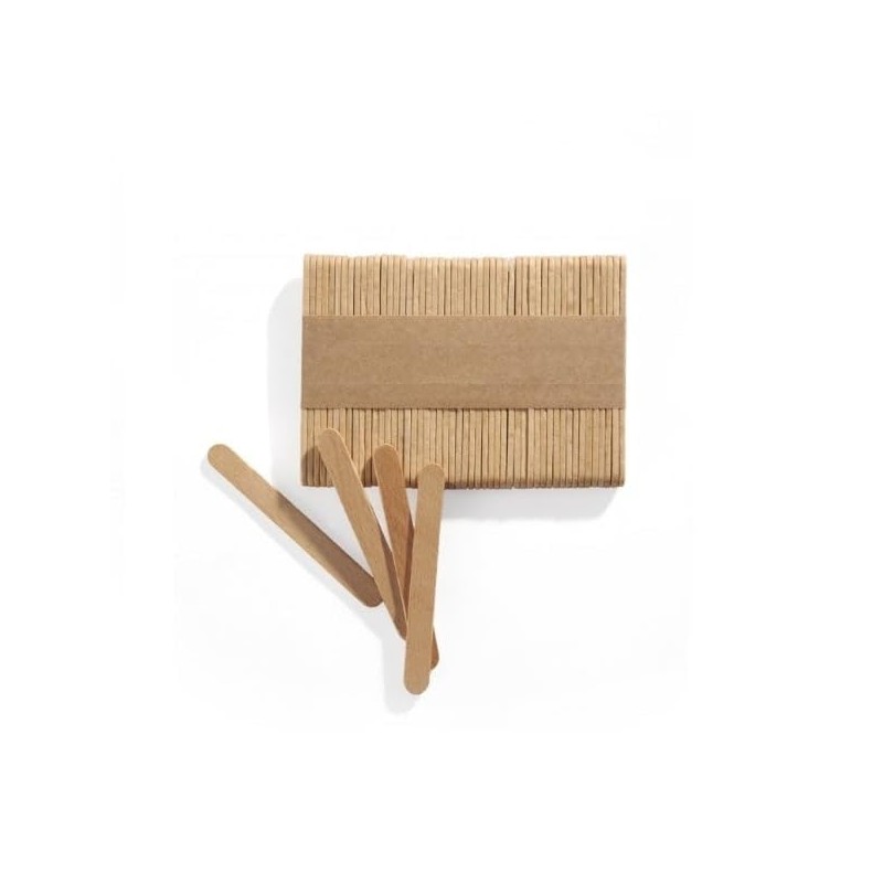 Silikomart Mini Wooden 100 Sticks for Ice-Cream Bars, Brown Wood