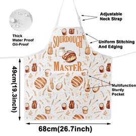 JNIAP Sourdough Bread Baking Apron Sourdough Lover Gift Sourdough Starter Apron Sourdough Bread Apron Sourdough Master Gifts (Sourdough ap), Large