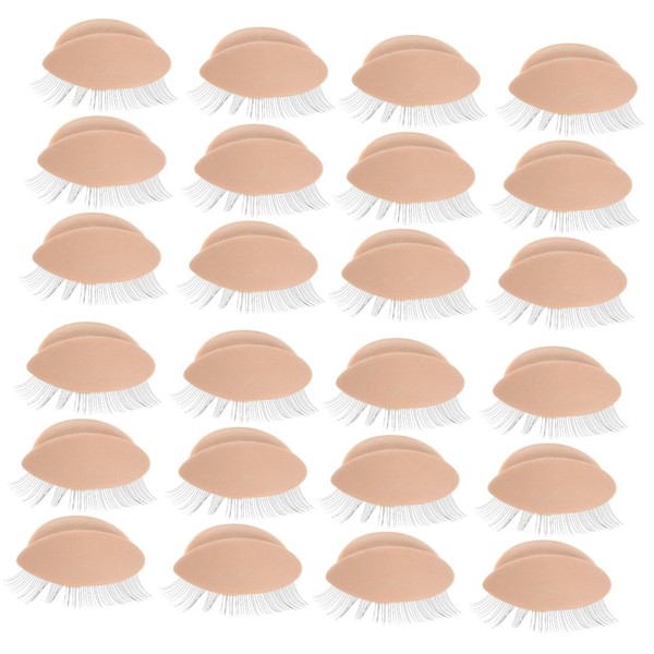 Beavorty 12pairs Removable Eyelids for Eyelash Extension Practice Replacement Eyelids