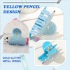 Blue Pencil Hair Clip for Students,Back to School Hair Claw