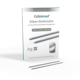 Colloimed Silver Electrodes XL 1 Pair 2 mm x 140 mm for Colloidmaster CM1000 (Ag 2 x 140 mm)