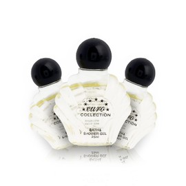 25 ml Euro London Collection Bath & Shower Gel SHEL BOTTLE-,Easy To carry, Eurosplash Amenities Hotel B&B Guest House Gym Travel (Pack Of 25)