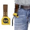 Tape Measure Holder with Leather Belt Clip - Heavy Duty