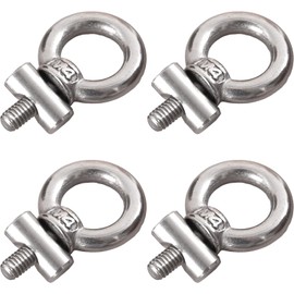 Ezranova 4 Sets Stainless Steel Awning Rail Stoppers Kit,M4 Lifting Eye Nut Ring Shape,End Stoppers Blocking,for Caravan Motorhome Campervan Camping Tent Equipment Awning Rail