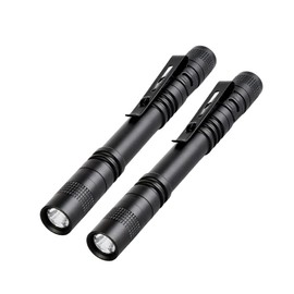 Tileon Pen Flashlight,2PCS Led Pen Light Flashlights with Clip,Mini Pocket Flashlight Small Penlight Inspection Flashlight